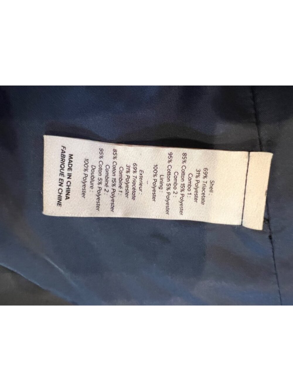 CINQ A SEPT Le Petit Khloe Blazer navy/ cream SWEATSHIRT SIZE 4 - Picture 13 of 13